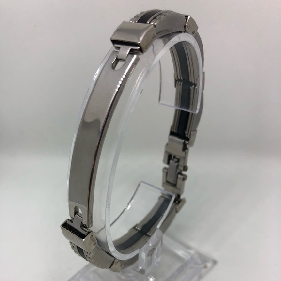 Other - Stainless steel black and silver men bracelet